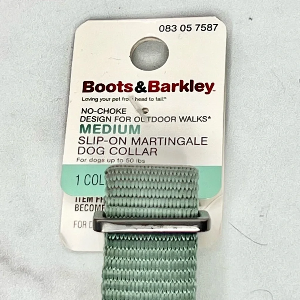 ❗️NWT❗️BOOTS & BARKLEY Slip-on Martingale Dog Collar,  MEDIUM